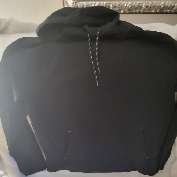 Black Hoodie with Drawstring - Picture 1 of 3